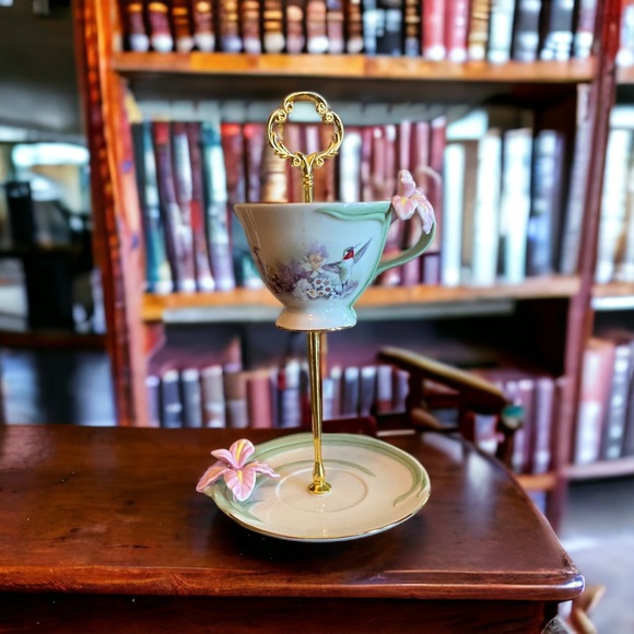 Teacup Saucer Daffodil Concerto Lena Liu Delicate Jewels Bradford Editions S797 - Picture 4 of 7